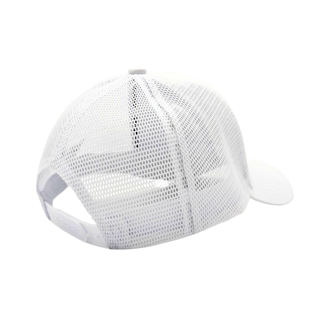 KickAss Snapback Trucker Cap - All White with White KA logo