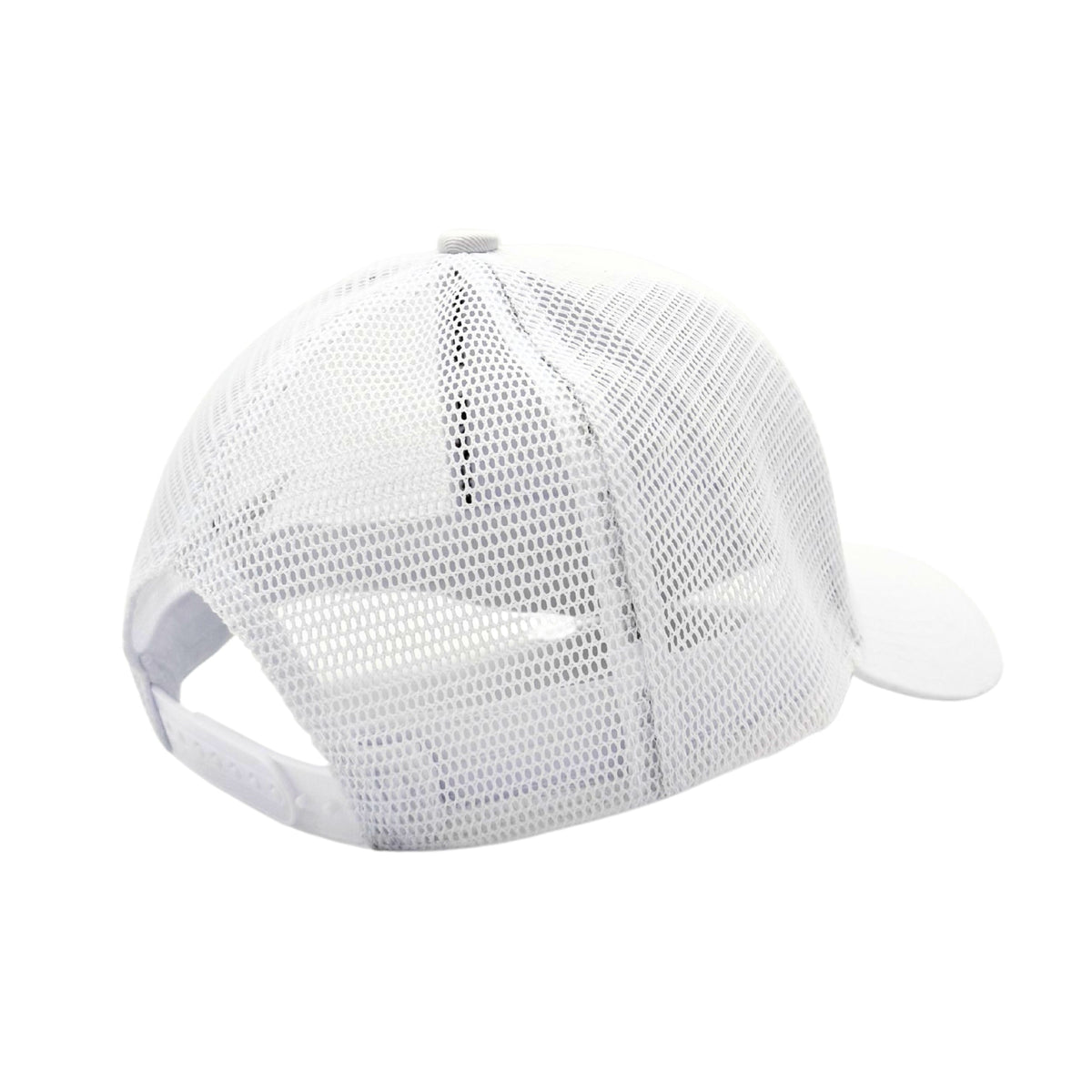 KickAss Snapback Trucker Cap - All White with White KA logo