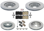 F&R Coated Disc Brake Rotors Pads For Porsche Macan 17-2020 2.0L 345MM Rotors