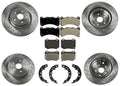 Drilled Front & Rear Disc Brake Rotors Brake Pads for Subaru WRX STi 2018-2021
