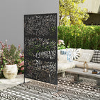6.5FT Decorative Privacy Screen with Expansion Screws for Garden Pool Hot Tub, Bamboo Style