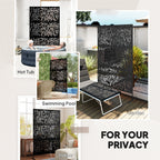 6.5FT Decorative Privacy Screen with Expansion Screws for Garden Pool Hot Tub, Bamboo Style