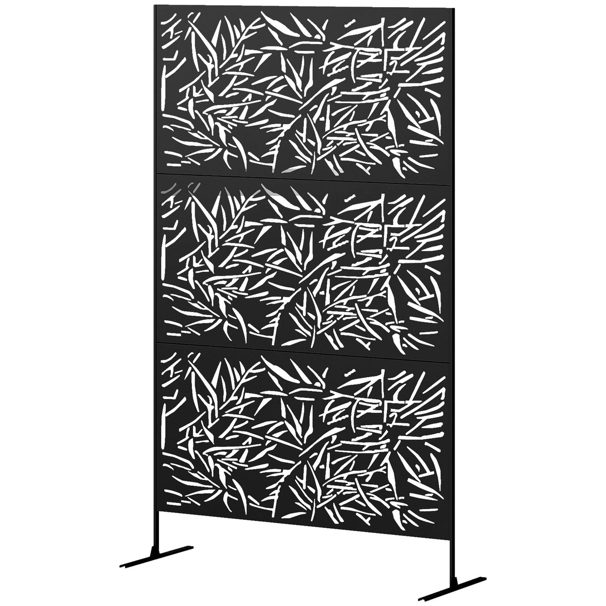 6.5FT Decorative Privacy Screen with Expansion Screws for Garden Pool Hot Tub, Bamboo Style