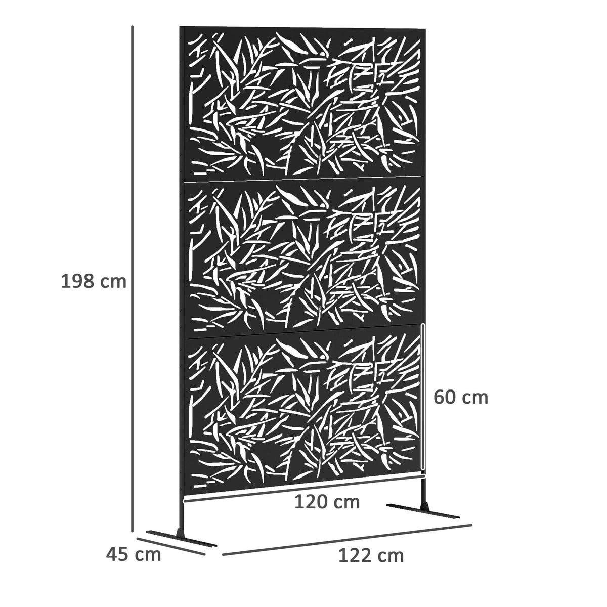 6.5FT Decorative Privacy Screen with Expansion Screws for Garden Pool Hot Tub, Bamboo Style