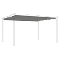 Retractable Pergola Shade Cover, Replacement Canopy Fabric for 4 x 3m Pergola, Light Grey