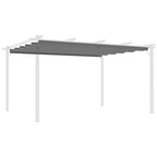 Retractable Pergola Shade Cover, Replacement Canopy Fabric for 4 x 3m Pergola, Light Grey