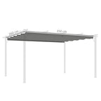 Retractable Pergola Shade Cover, Replacement Canopy Fabric for 4 x 3m Pergola, Light Grey