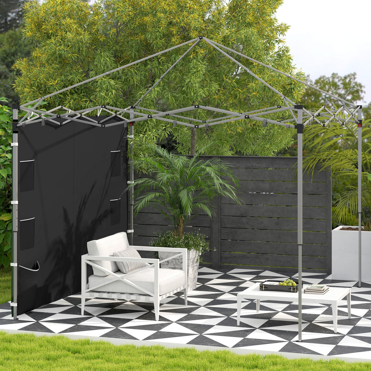 Canopy Sidewall Panel for 3 x 3m Straight Leg Pop Up Gazebos, 1 Pack Sidewall Only, Black