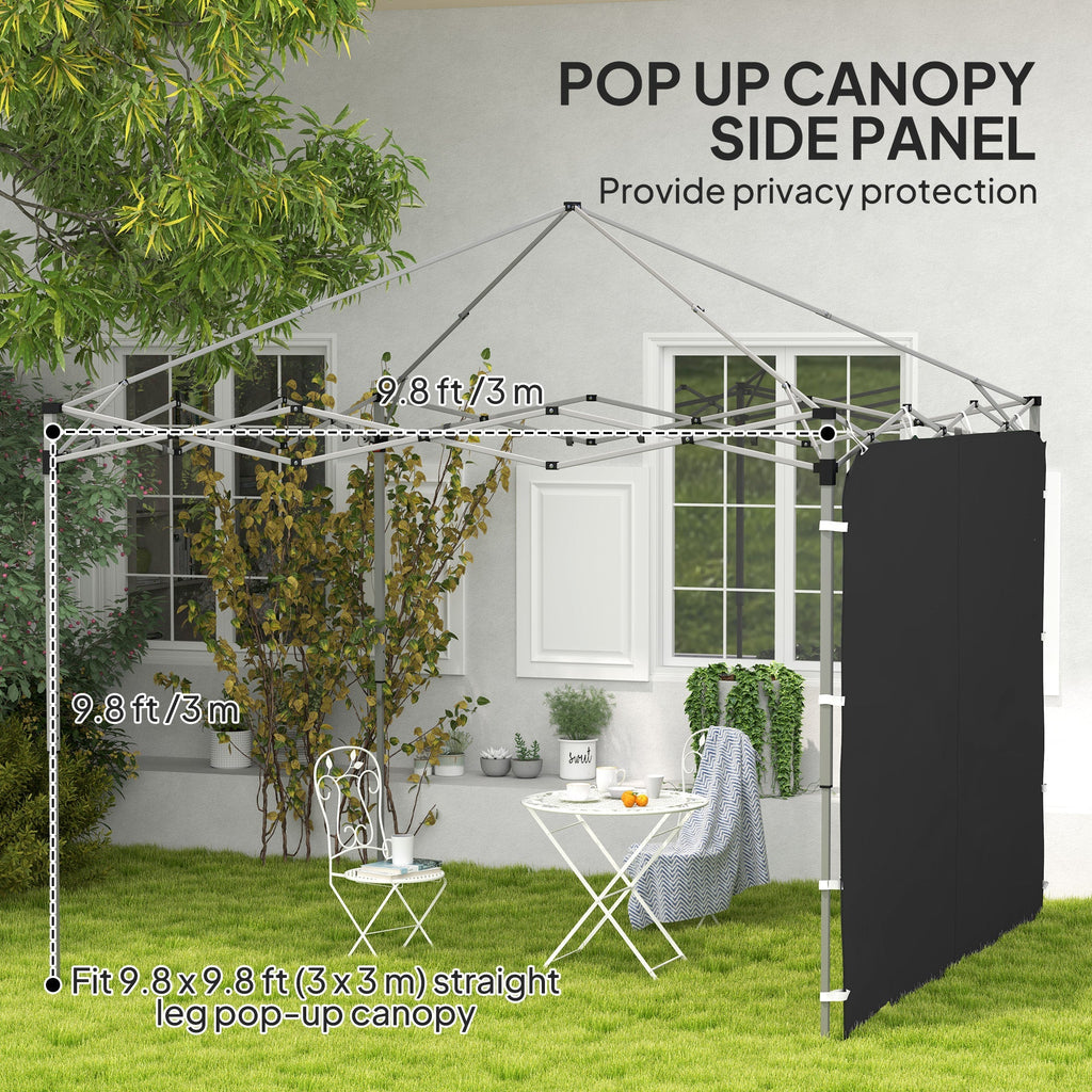Canopy Sidewall Panel for 3 x 3m Straight Leg Pop Up Gazebos, 1 Pack Sidewall Only, Black