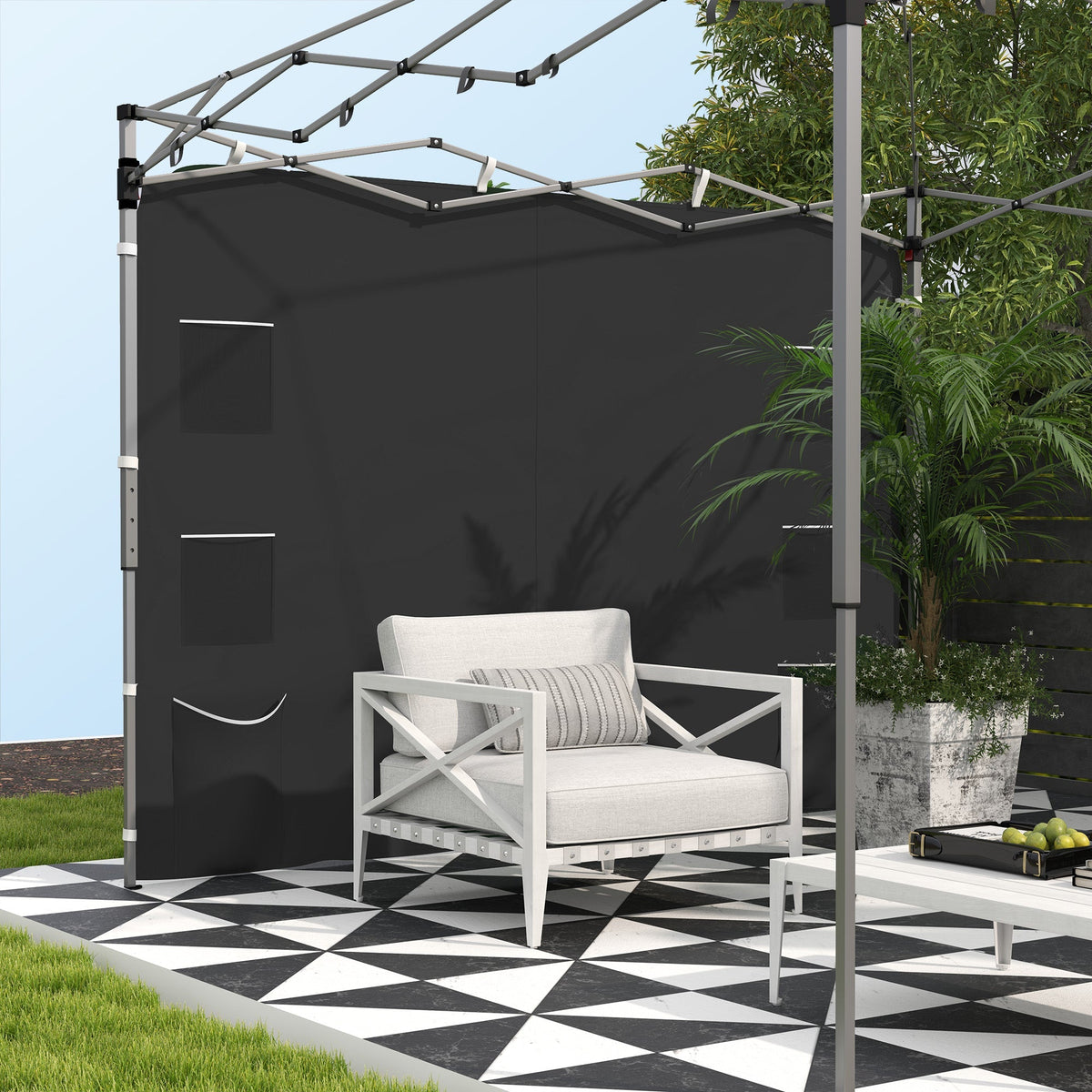 Canopy Sidewall Panel for 3 x 3m Straight Leg Pop Up Gazebos, 1 Pack Sidewall Only, Black