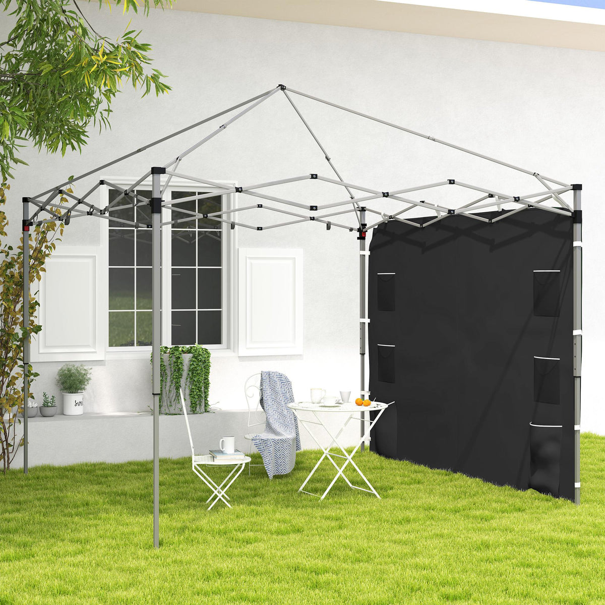 Canopy Sidewall Panel for 3 x 3m Straight Leg Pop Up Gazebos, 1 Pack Sidewall Only, Black