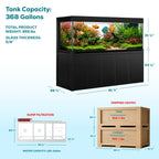 Big Fish Tank 400 Gallon Tempered Glass Aquarium Black