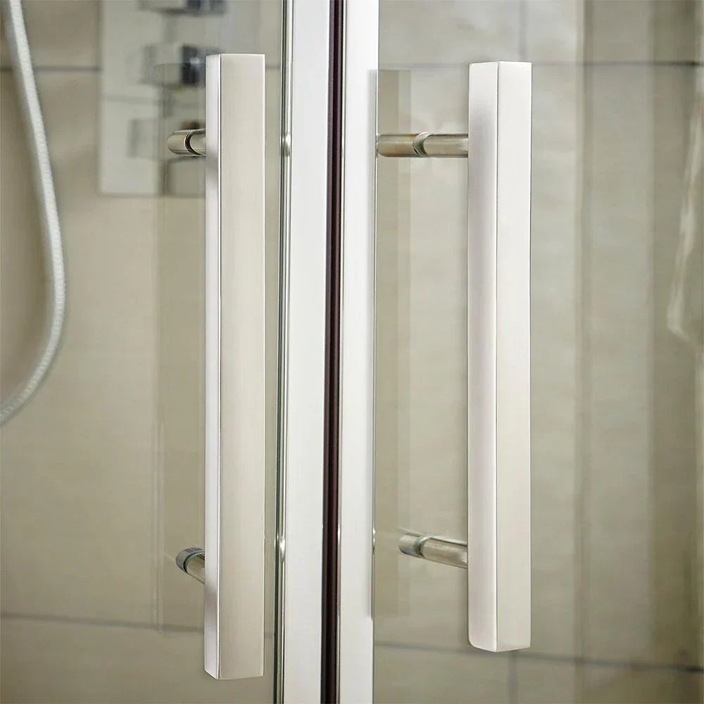 Oasis 8mm Glass Recessed Hinged Shower Door - Chrome