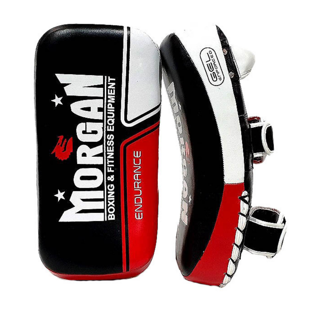 Morgan Endurance Gel Leather Curved Thai Pads (Pair)