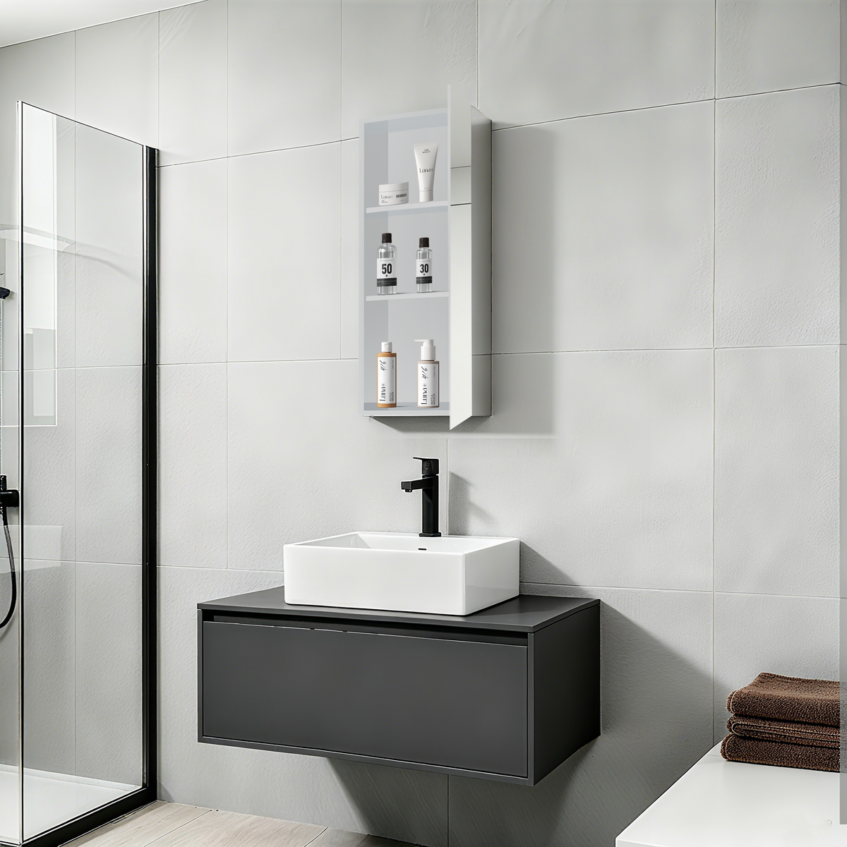 Revo  Non Illuminated Mirror Cabinet