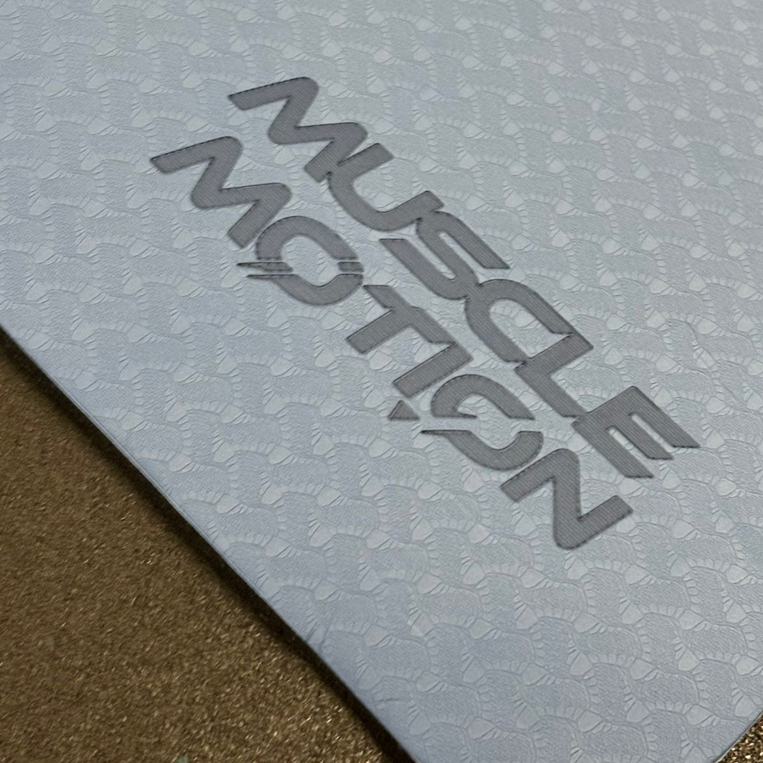 Muscle Motion Yoga Mat - Reversible - Grey Blue / Baby Blue
