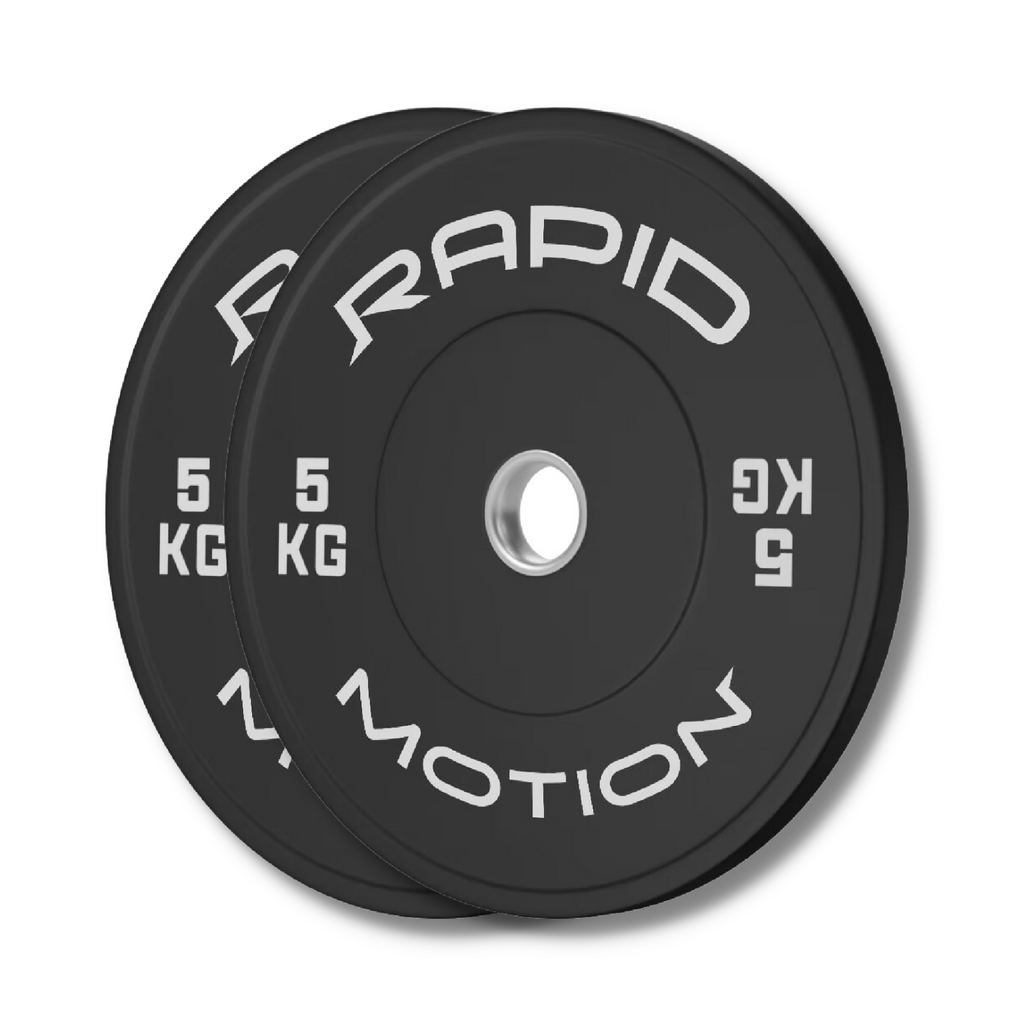 '-Budget Black Bumper Plates-Gym Direct