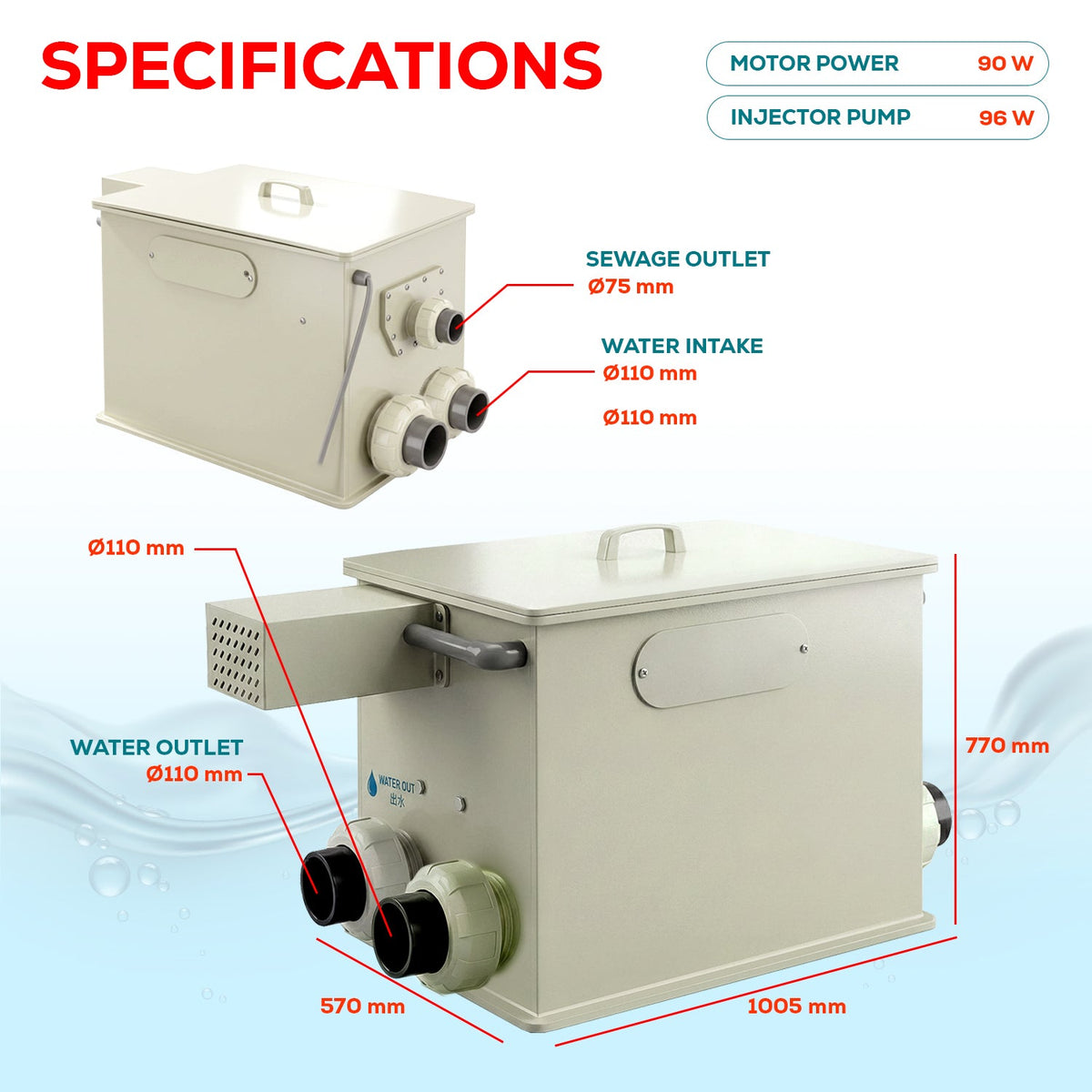 T30 Automatic Rotary Drum Pond Filter | 8,070 GPH / 7,194-Gallon (30-Ton) Capacity | Self-Cleaning Backwash & Biochemical Filtration – Large Koi Pond & Commercial Aquaculture Drum Filter System