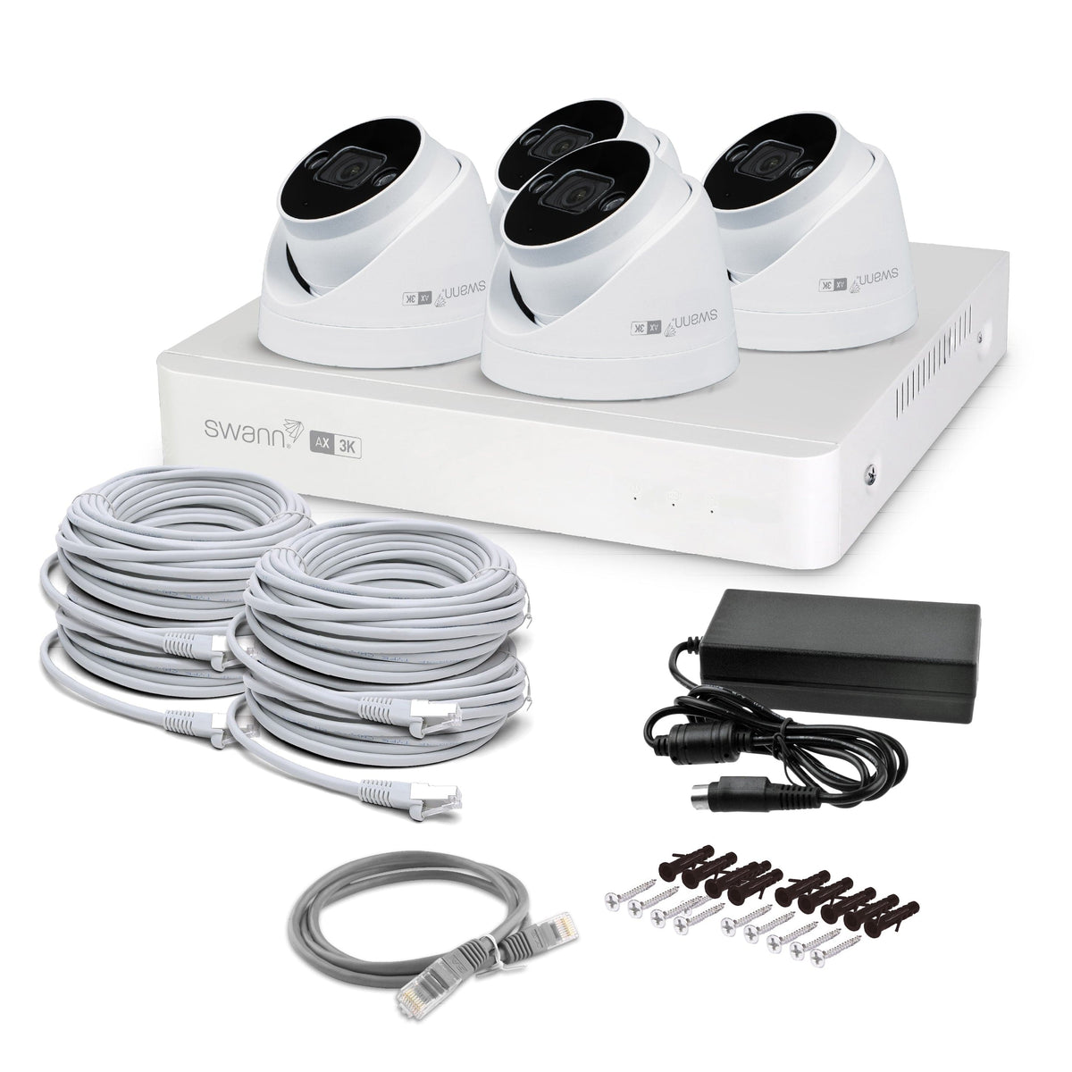 Swann AdvancedX 5MP 1TB 8-Channel Wired NVR CCTV with 4 Dome Camera Kit