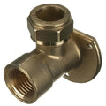 Primaflow Compression Wallplate Elbow 15mm x 1/2"