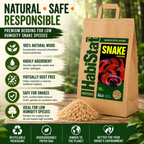 HabiStat Snake Bedding 10L Natural Shredded Wood Vivarium Substrate Dust Free