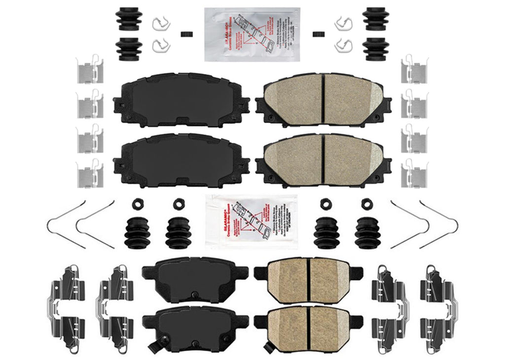 AME Front & Rear Disc Brake Pads for Toyota Prius 2010 2011 2012 2013 2014 2015