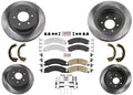 Disc Brake Rotors Front Galvanized Brake Pad Set for Nissan Titan XD 2016-2024