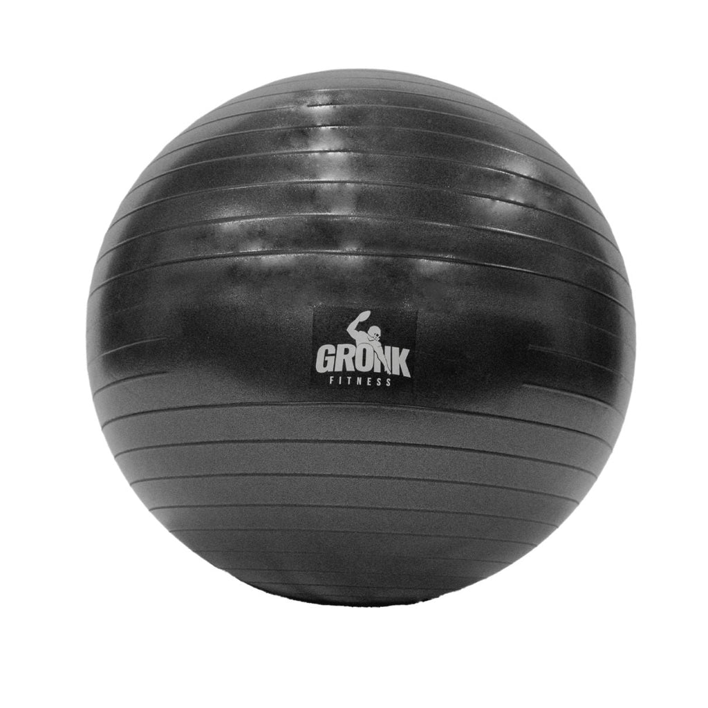 Gronk Fitness black stability ball front view