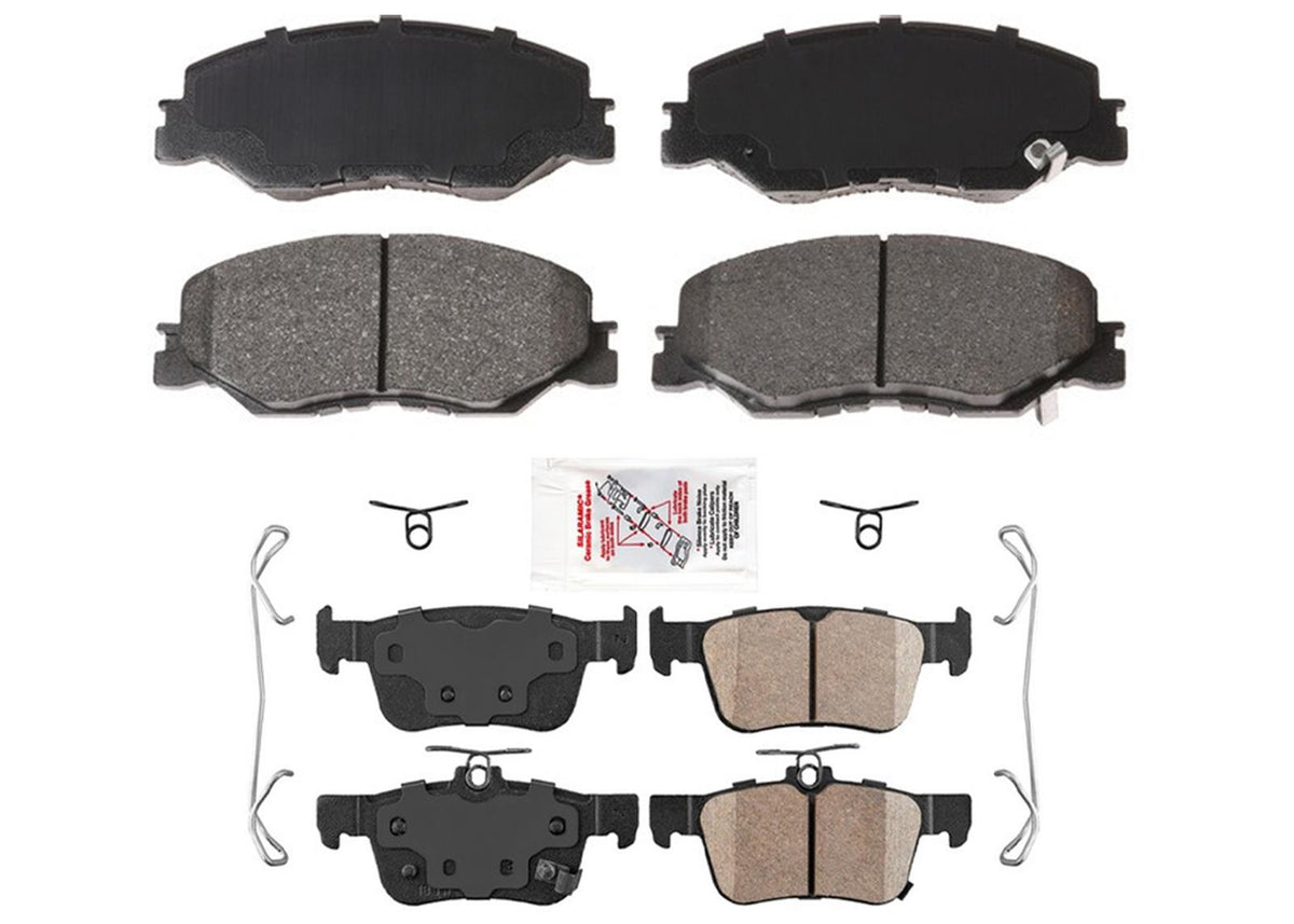 Front Rear AME Ceramic Disc Brake Pads Hardware For Honda Civic 2022 2023 2024