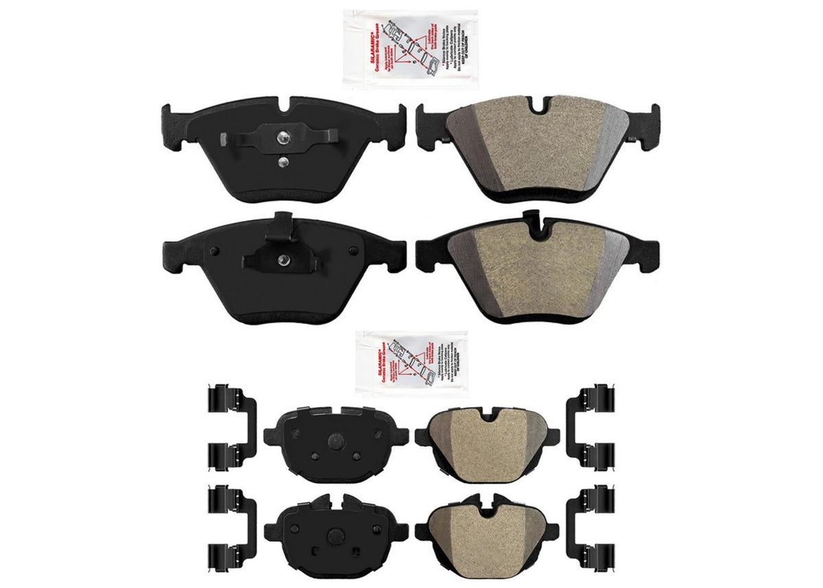 F & R Semi Metallic Disc Brake Pads For BMW Z4 35is 35IS 2011 2012 2014 2016
