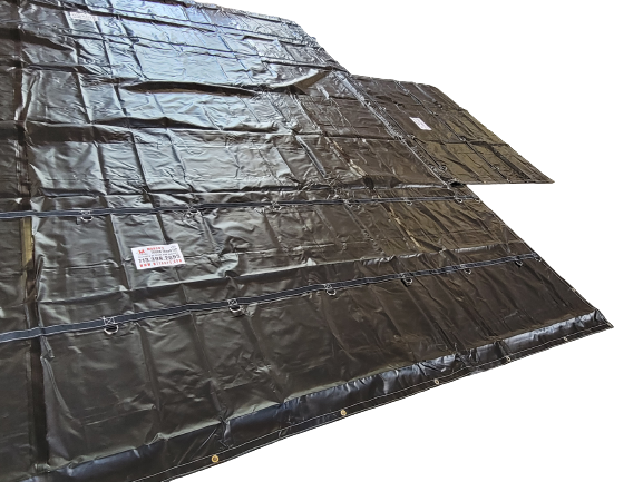20' X 20' LONG  WITH 6'DROP FLAP 14-OZ BLACK