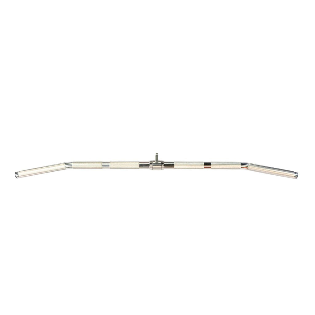 Aluminum Lat Bar straight view with knurled grips