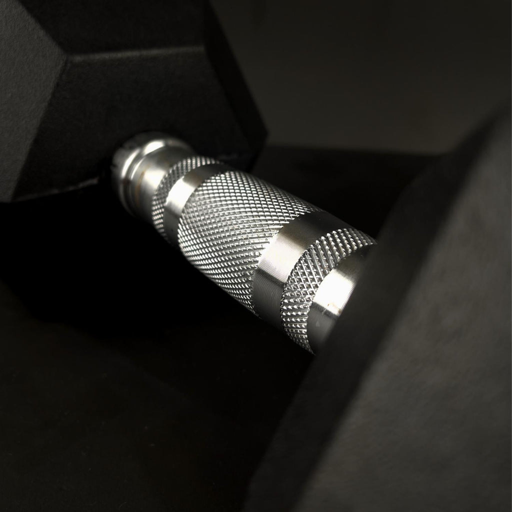 30kg Muscle Motion Rubber Hex Dumbbells (Sold Individually)