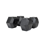 30kg Black Hex Dumbbell Pair
