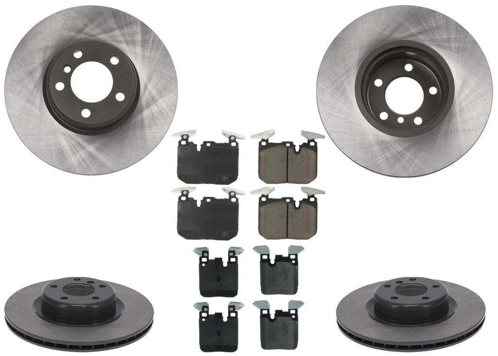 GEO Coated Disc Brake Rotors for BMW 328i 2012-2015 340MM & 345MM Blue Caliper