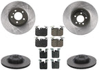 GEO Coated Disc Brake Rotors for BMW 328i 2012-2015 340MM & 345MM Blue Caliper
