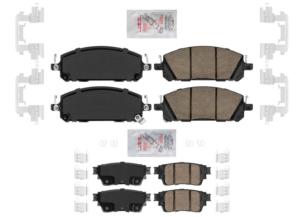 Front & Rear Ceramic Brake Pads for Front Wheel Drive Nissan Ariya 350MM 23-24