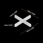 uxcell 1600Pcs Tile Spacers, 1.5mm 1/16" Cross Shape Wall Floor Tile Spacer Tiling Tools for Ceramic Tile Installation, White - size: 1.5mm