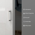 10 Pack 3.75 Inch Brushed Nickel Cabinet Pulls, Kitchen Hardware - color: Brushed Satin Nickel, size: 3.75"/96MM Hole Center, style: 10 Pack
