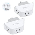 TROND 360 Rotating Plug Outlet Extender for Bathroom, 2 Pack - color: White, size: 3AC-3 Prong (Rotating Plug), 2 Pack