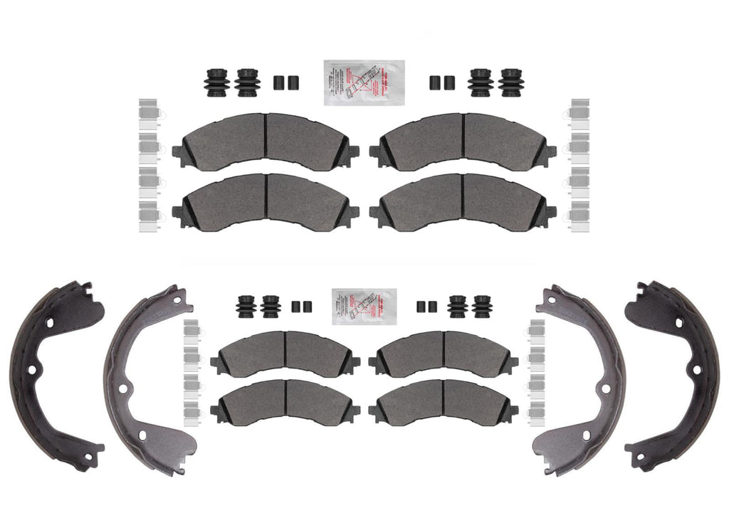 RAM Fleet Galvanized F&R Disc Brake Pads for GM Express Van 3500 4500 DRW 21-25