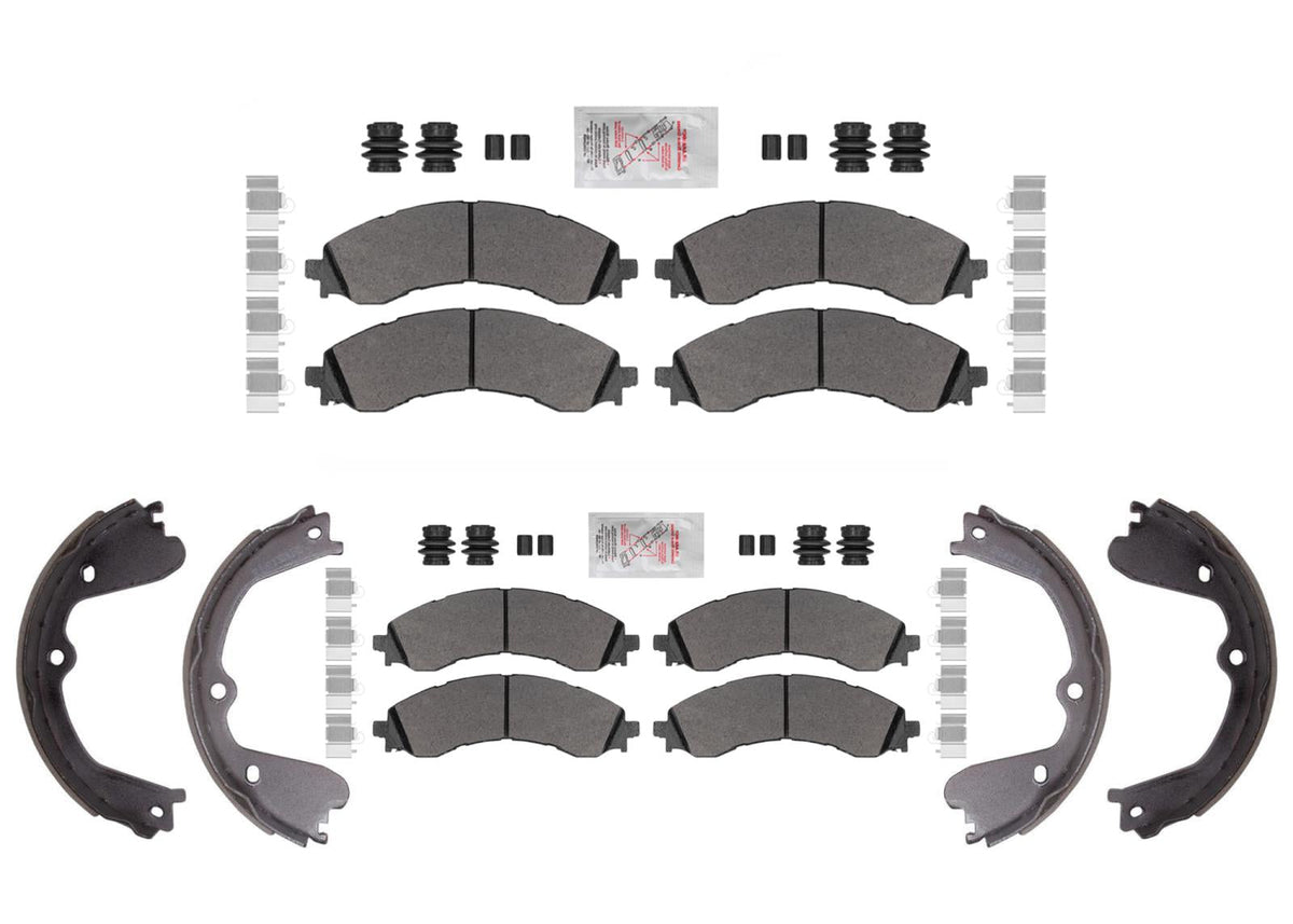 RAM Fleet Galvanized F&R Disc Brake Pads for GM Express Van 3500 4500 DRW 21-25