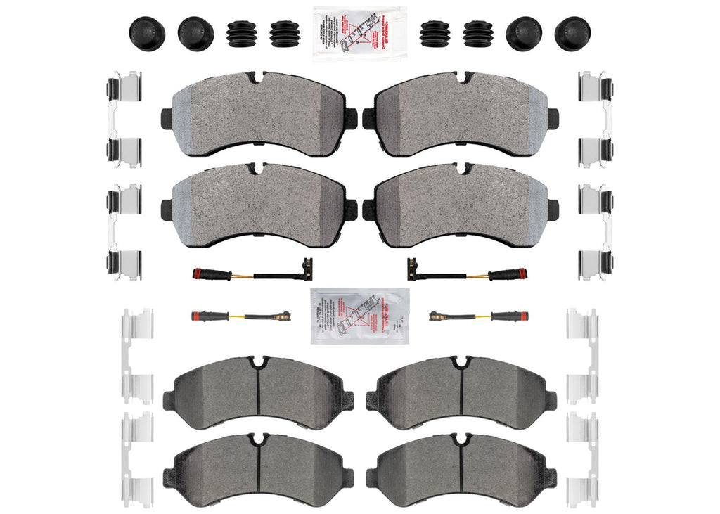 Front & Rear Disc Brake Pads for Sprinter 3500 19-24 Manual Parking Brake System