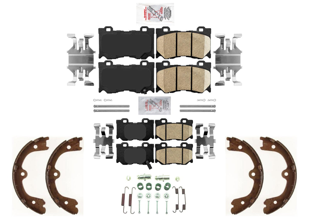 AME Front & Rear Parking Disc Brake Pads for Infiniti Q50 14-23 Sport Package