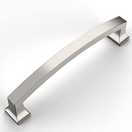 Amerdeco 10 Pack Brushed Satin Nickel Cabinet Pulls 5" - color: Brushed Satin Nickel, size: 5" hole center