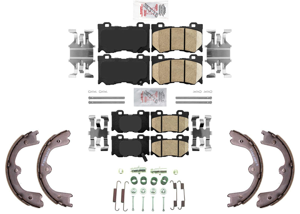 AME Front & Rear Ceramic Disc Brake Pads for Infiniti FX50 2009 2010 2012 2013