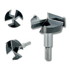 Forstner Drill Bit 1 Inch, Triple-Flute Carbide Tipped Forstner Bit for Hard Wood, Soft Wood, Veneered Plywood, Plastic, Drilling Hole Saw Woodworking Hinge Cutter Tool - style: 1 Inch