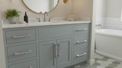 Alzassbg Polished Chrome Cabinet Pulls and Handles 10 Pack, AL3061CP - color: Polished Chrome, size: 5" Hole Center