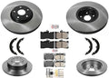 Front Rear Performance Carbon Disc Brake Rotors Pads for Lexus IS350 2006 2008