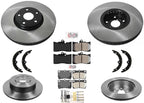 Front Rear Performance Carbon Disc Brake Rotors Pads for Lexus IS350 2006 2008